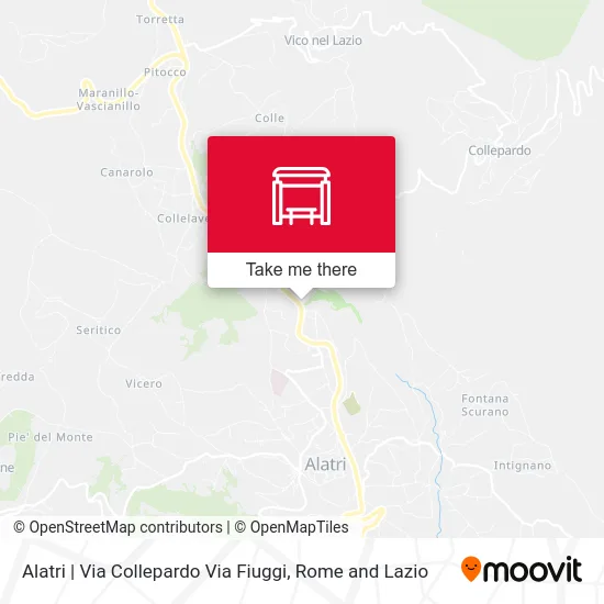 Alatri | Via Collepardo Via Fiuggi map