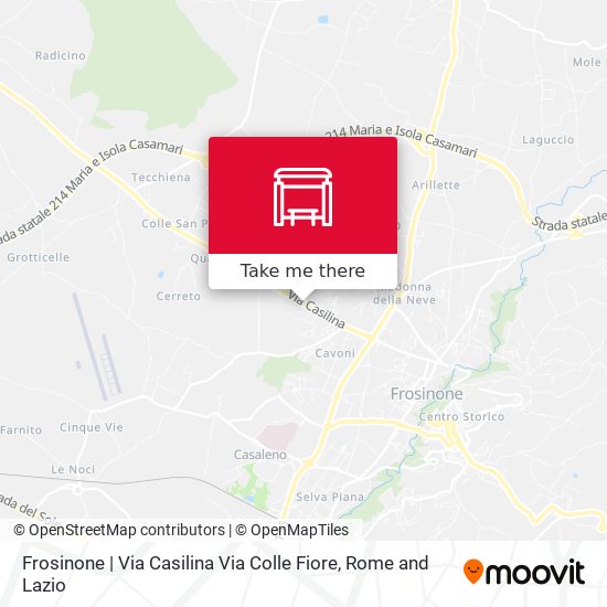 Frosinone | Via Casilina Via Colle Fiore map