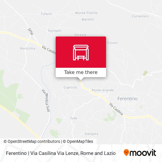 Ferentino | Via Casilina Via Lenze map