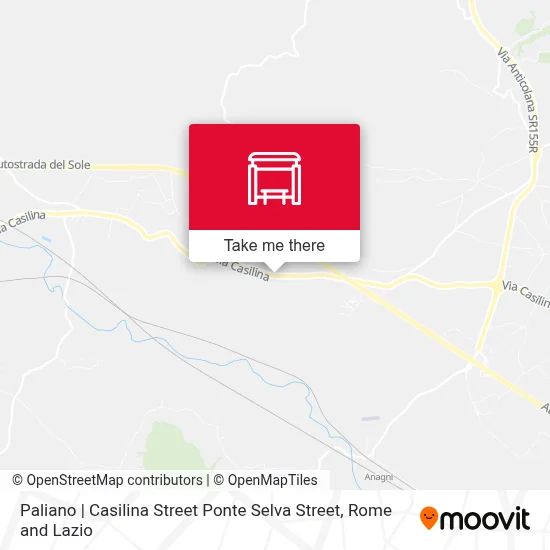 Paliano | Casilina Street Ponte Selva Street map