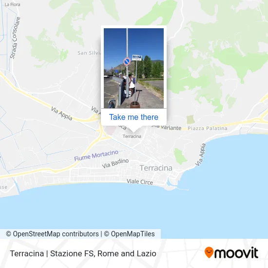 Terracina Railway Station map