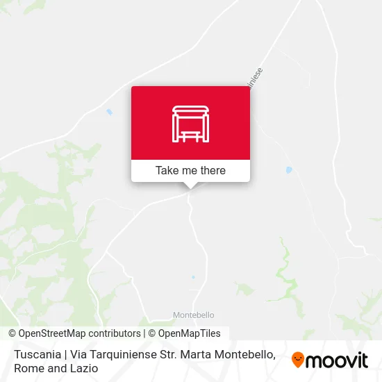 Tuscania | Tarquiniense Street Marta Montebello Road map