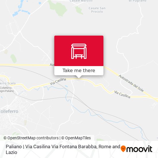 Paliano | Via Casilina Via Fontana Barabba map