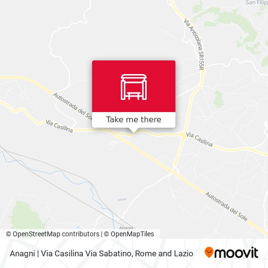 Anagni | Via Casilina Via Sabatino map