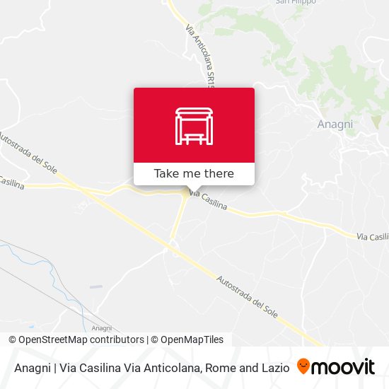 Anagni | Via Casilina Via Anticolana map