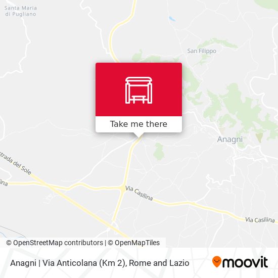 Anagni | Via Anticolana (Km 2) map