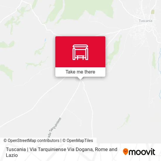 Tuscania | Tarquiniense Street Dogana Street map