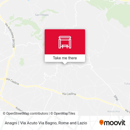 Anagni | Via Acuto Via Bagno map