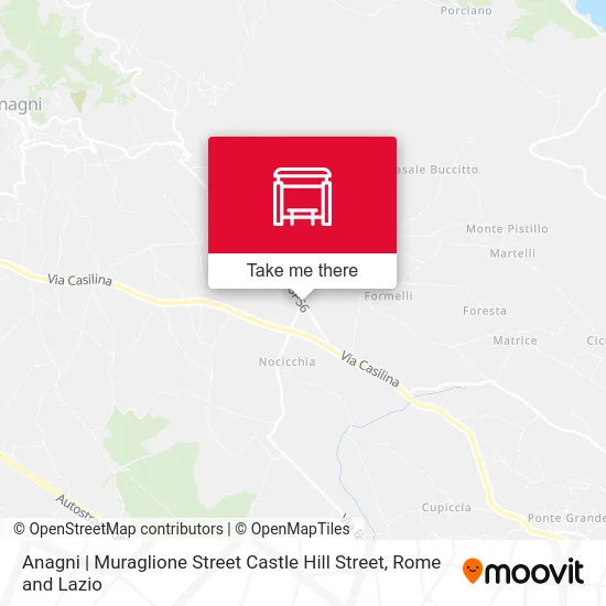Anagni | Muraglione Street Castle Hill Street map