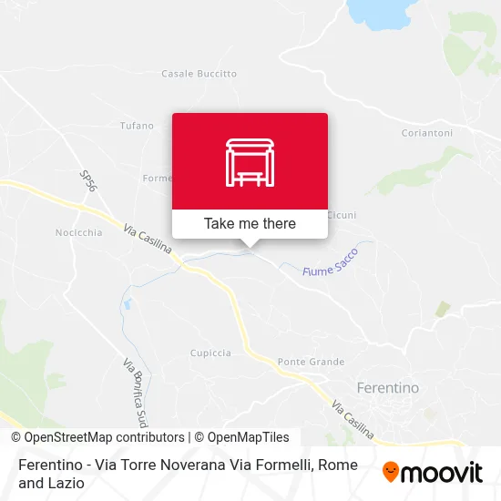 Ferentino - Via Torre Noverana Via Formelli map