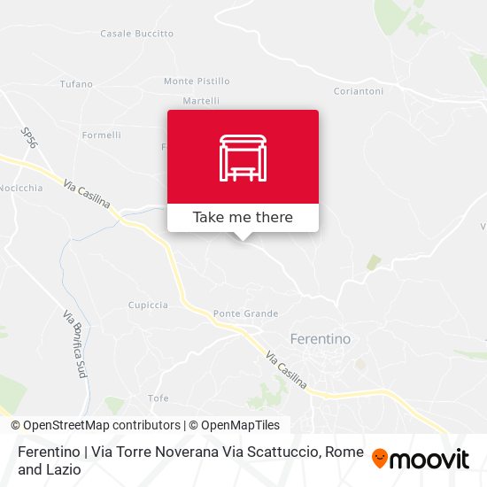 Ferentino | Via Torre Noverana Via Scattuccio map