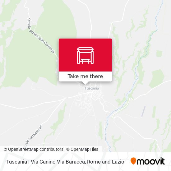 Tuscania | Via Canino Via Baracca map