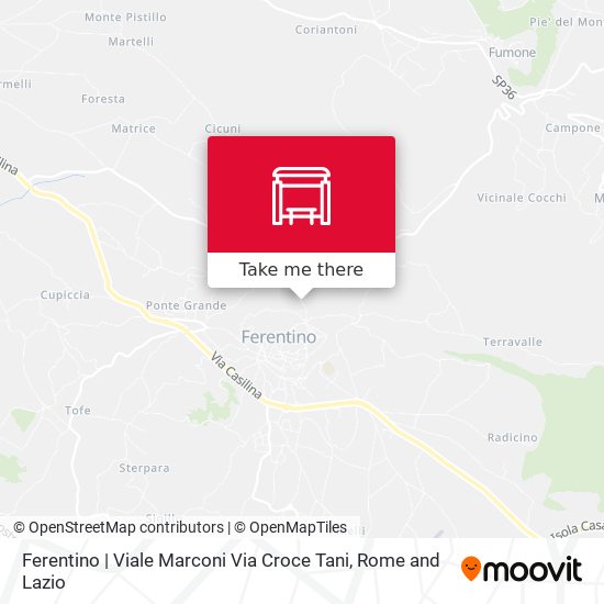 Ferentino | Viale Marconi Via Croce Tani map