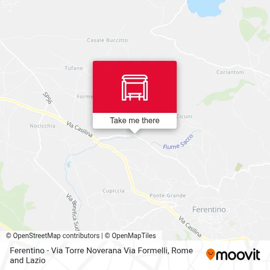 Ferentino - Via Torre Noverana Via Formelli map