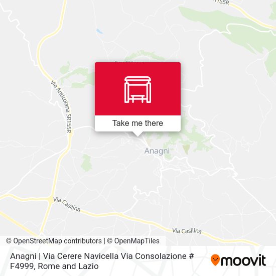 Anagni | Via Cerere Navicella Via Consolazione # F4999 map