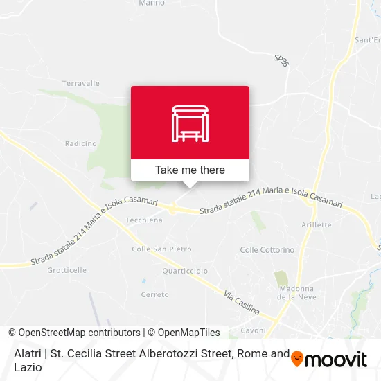 Alatri | St. Cecilia Street Alberotozzi Street map