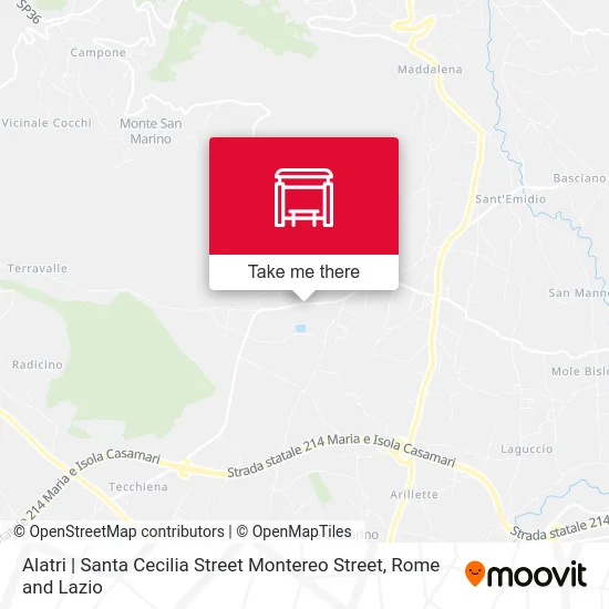 Alatri | Santa Cecilia Street Montereo Street map