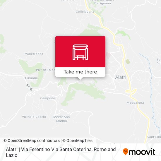 Alatri | Via Ferentino Via Santa Caterina map