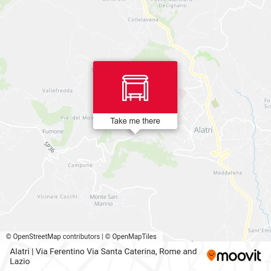 Alatri | Ferentino Street Santa Caterina Street map