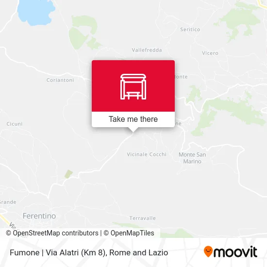 Fumone | Via Alatri (Km 8) map