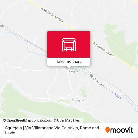 Sgurgola | Via Villamagna Via Calanzio map