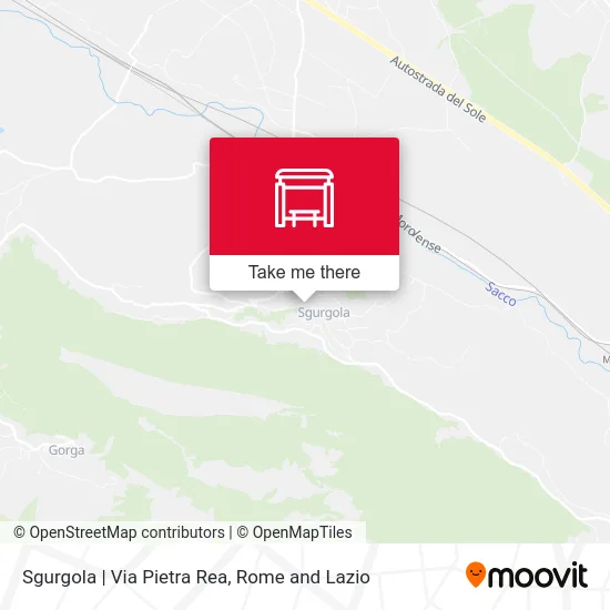 Sgurgola | Via Pietra Rea map