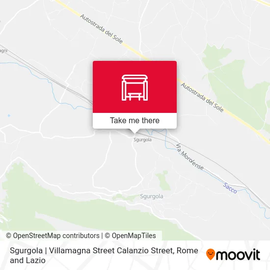 Sgurgola | Villamagna Street Calanzio Street map