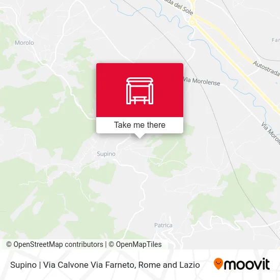 Supino | Via Calvone Via Farneto map