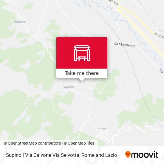 Supino | Via Calvone Via Selvotta map