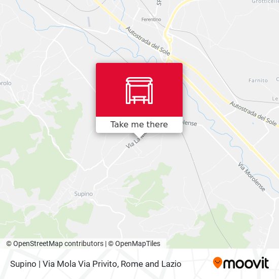 Supino | Via Mola Via Privito map