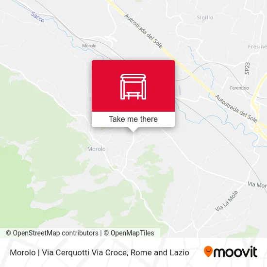 Morolo | Via Cerquotti Via Croce map