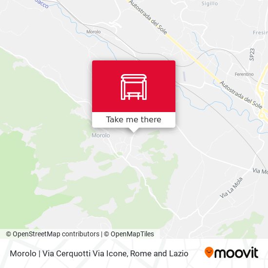 Morolo | Via Cerquotti Via Icone map