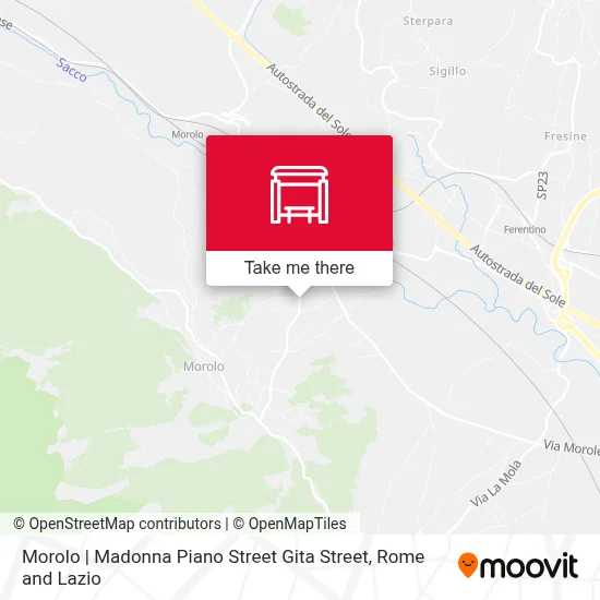 Morolo | Madonna Piano Street Gita Street map