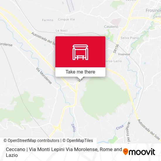 Ceccano | Via Monti Lepini Via Morolense map