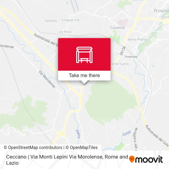 Ceccano | Monti Lepini Street Morolense Street map