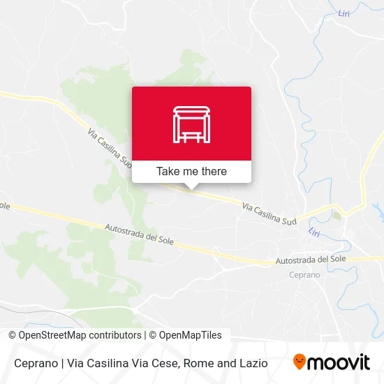 Ceprano | Casilina Road Cese Road map