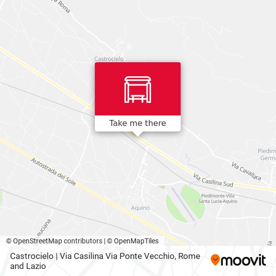 Castrocielo | Via Casilina Via Ponte Vecchio map
