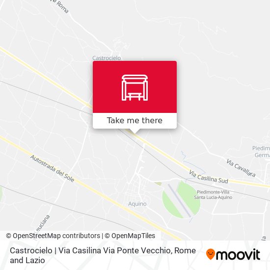 Castrocielo | Via Casilina Via Ponte Vecchio map