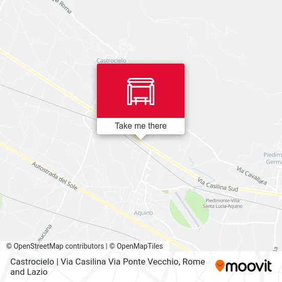 Castrocielo | Casilina Street Old Bridge Street map