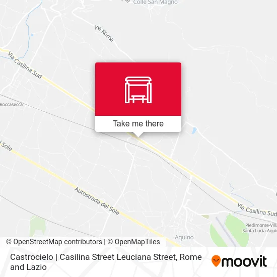Castrocielo | Casilina Street Leuciana Street map
