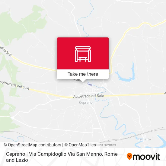 Ceprano | Capitol Street San Manno Street map