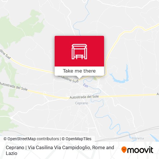 Ceprano | Via Casilina Via Campidoglio map