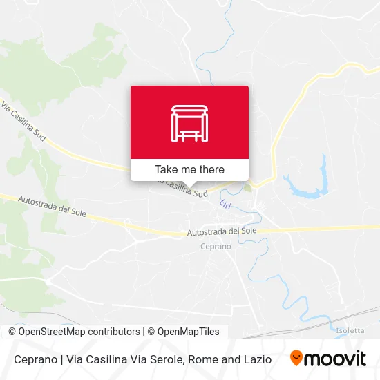 Ceprano | Casilina Street Via Serole map
