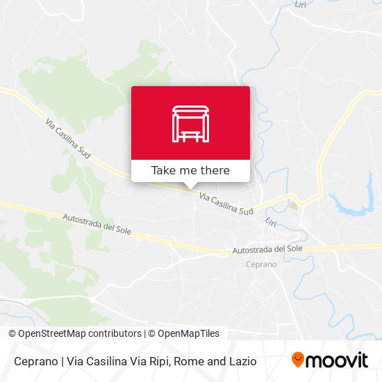 Ceprano | Via Casilina Via Ripi map