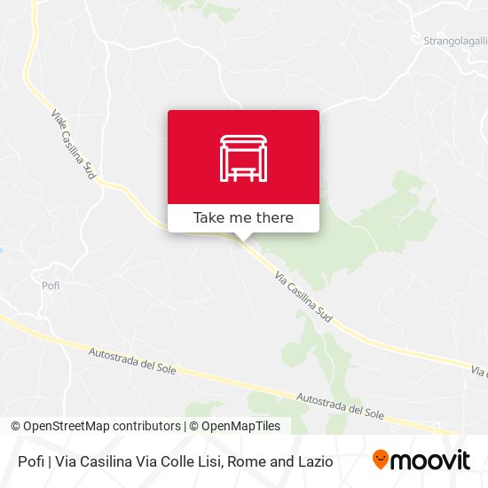 Pofi | Via Casilina Via Colle Lisi map