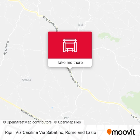 Ripi | Casilina Road Sabatino Road map