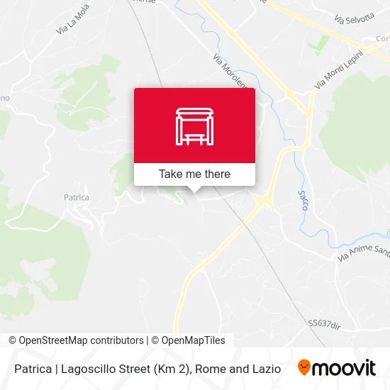 Patrica | Lagoscillo Street (Km 2) map