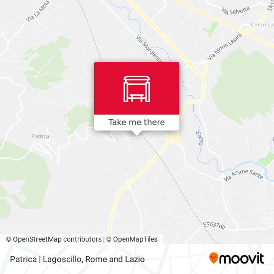 Patrica | Lagoscillo map