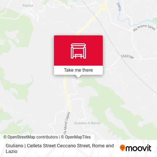 Giuliano | Celleta Street Ceccano Street map
