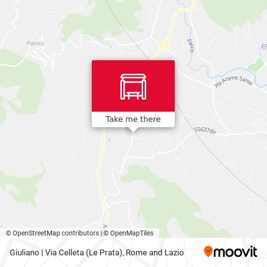 Giuliano | Via Celleta (Le Prata) map